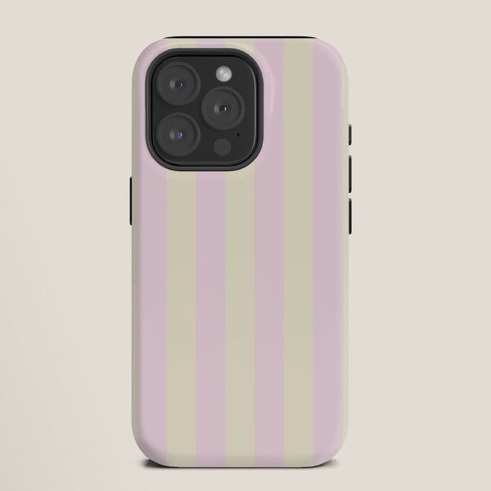 Stripes of Light Pink and Cream iPhone Case