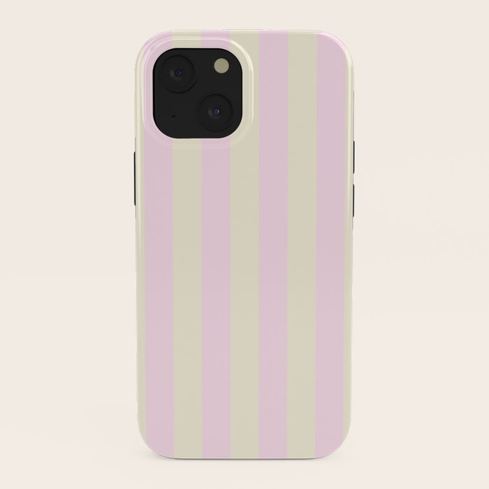 Stripes of Light Pink and Cream iPhone Case