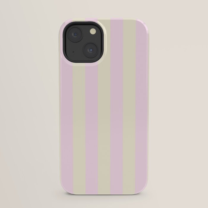 Stripes of Light Pink and Cream iPhone Case