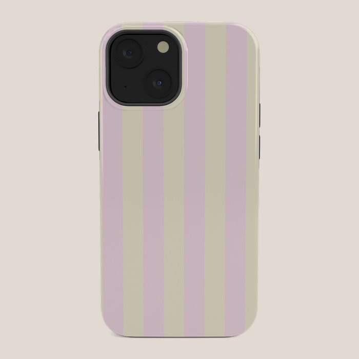 Stripes of Light Pink and Cream iPhone Case