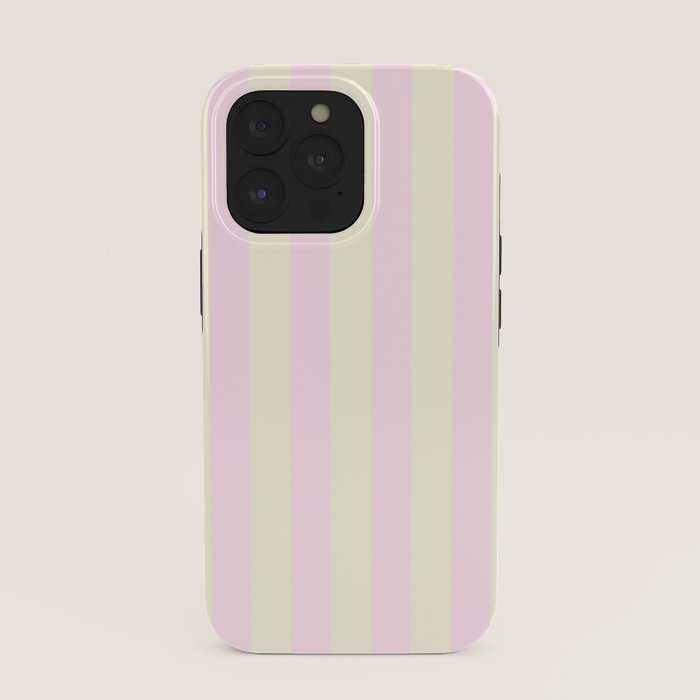 Stripes of Light Pink and Cream iPhone Case