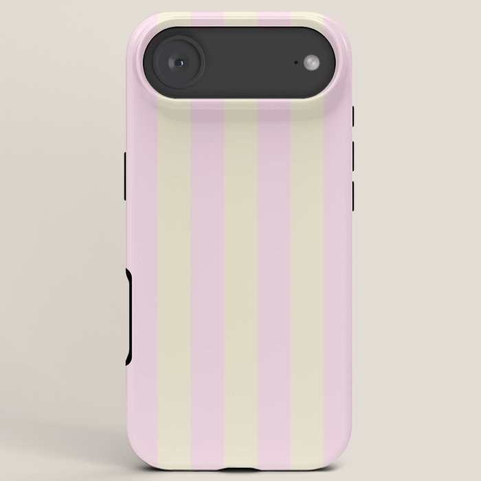 Stripes of Light Pink and Cream iPhone Case
