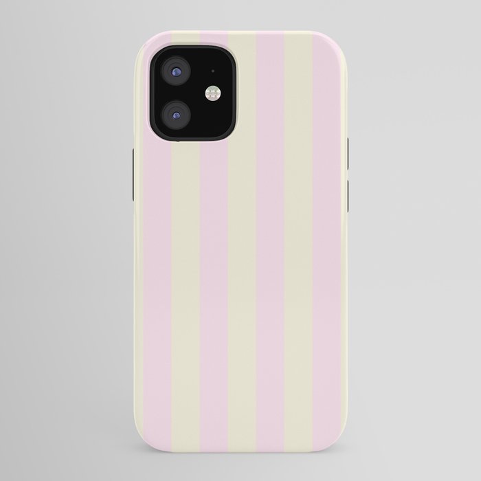 Stripes of Light Pink and Cream iPhone Case