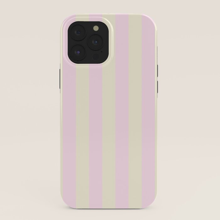 Stripes of Light Pink and Cream iPhone Case