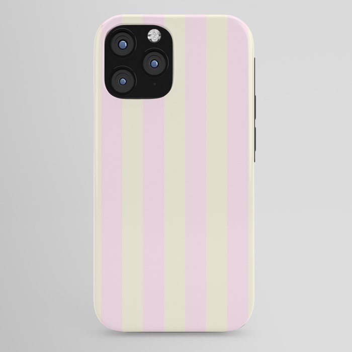 Stripes of Light Pink and Cream iPhone Case