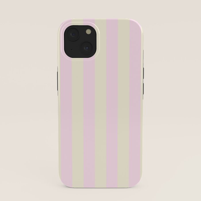 Stripes of Light Pink and Cream iPhone Case