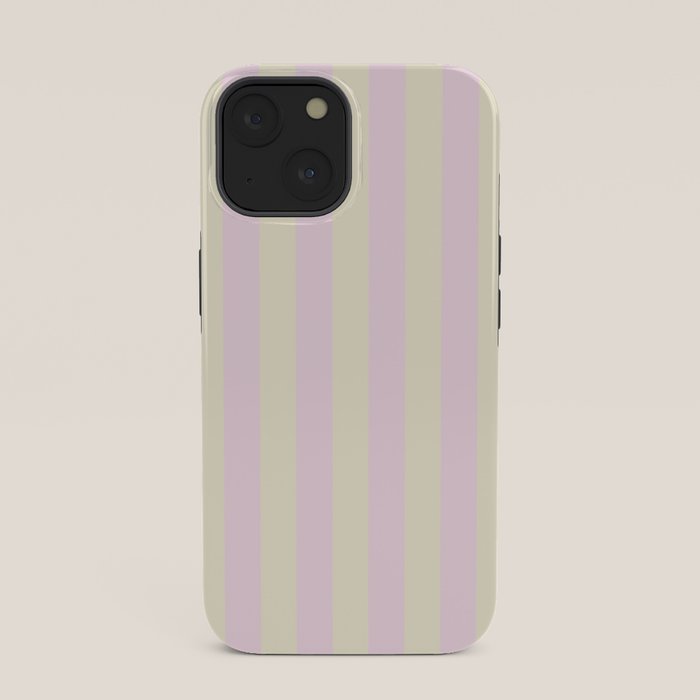Stripes of Light Pink and Cream iPhone Case