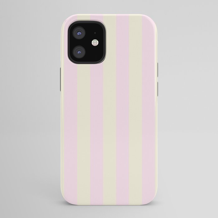 Stripes of Light Pink and Cream iPhone Case