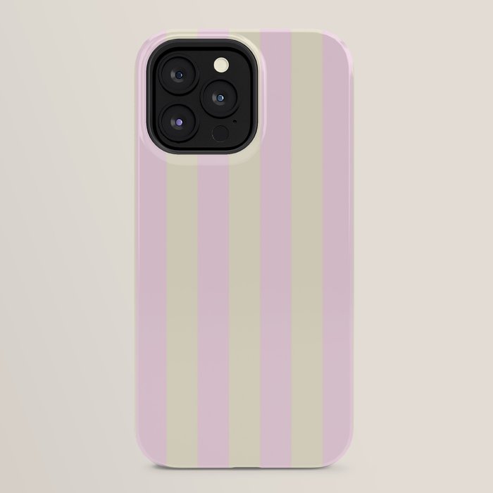 Stripes of Light Pink and Cream iPhone Case