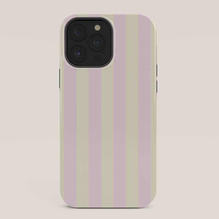 Stripes of Light Pink and Cream iPhone Case