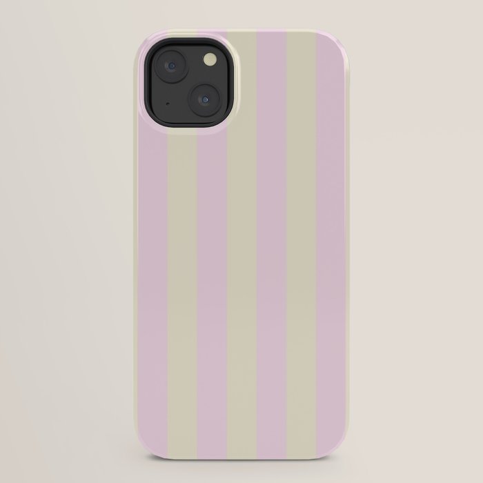 Stripes of Light Pink and Cream iPhone Case