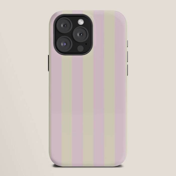 Stripes of Light Pink and Cream iPhone Case