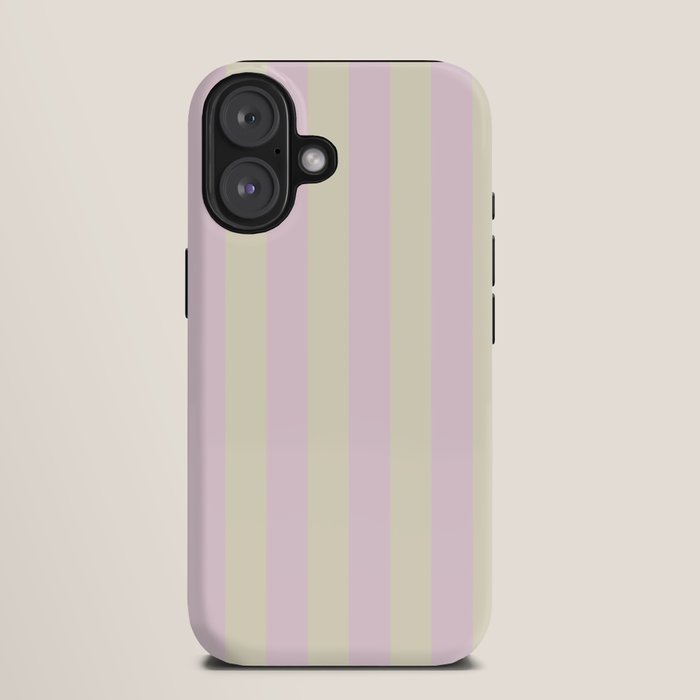 Stripes of Light Pink and Cream iPhone Case