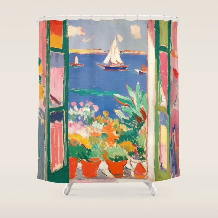 Sea View from the Window  Shower Curtain