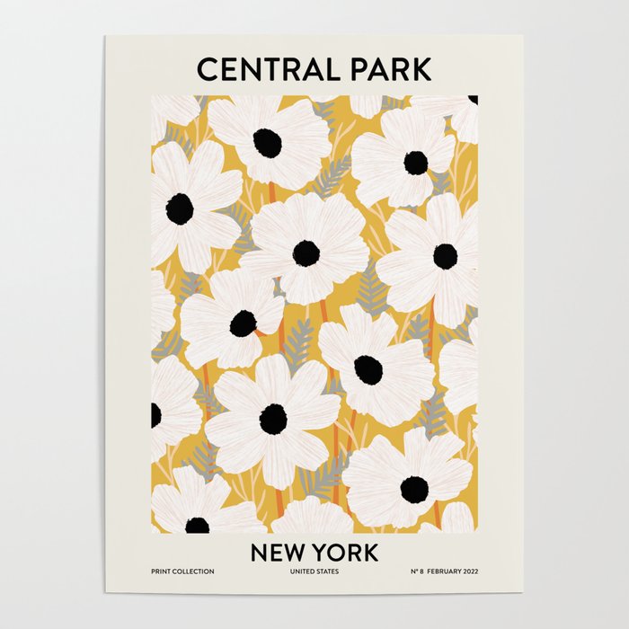 Flower market New York Central Park Poster