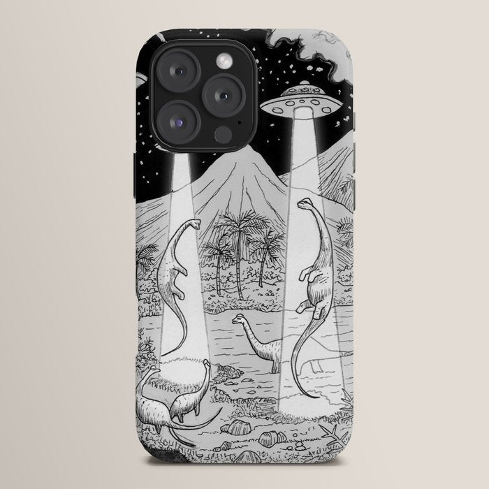 Dino abduction iPhone Case
