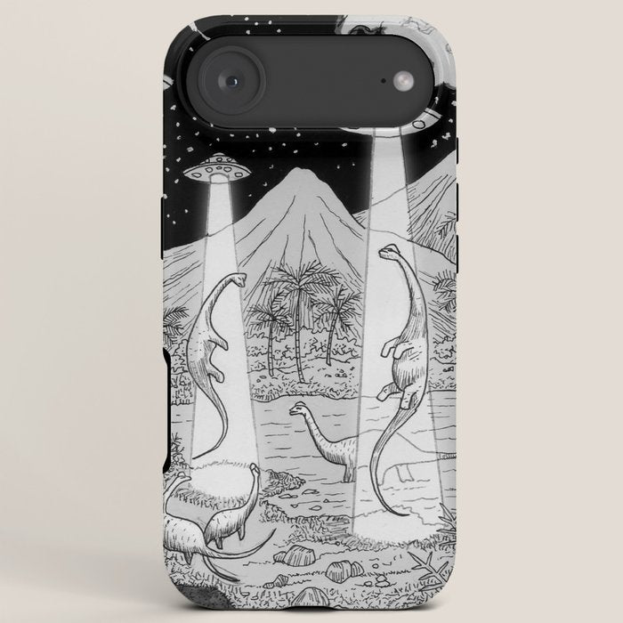 Dino abduction iPhone Case