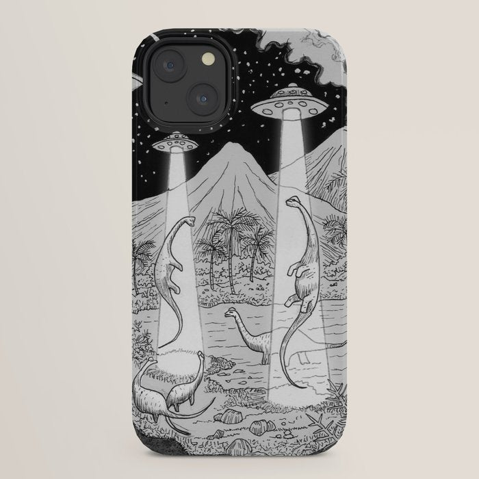 Dino abduction iPhone Case