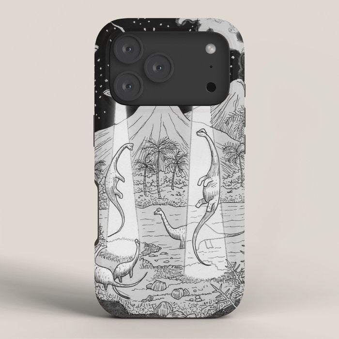 Dino abduction iPhone Case