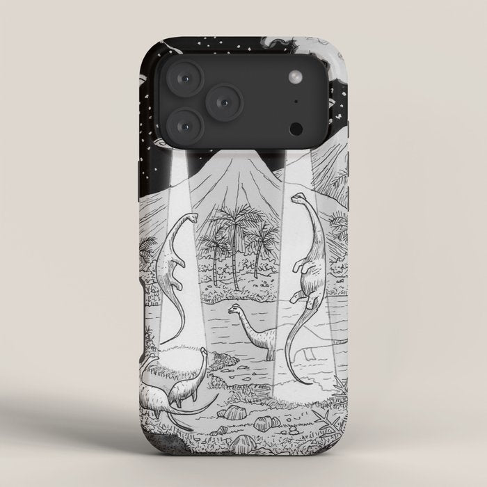 Dino abduction iPhone Case