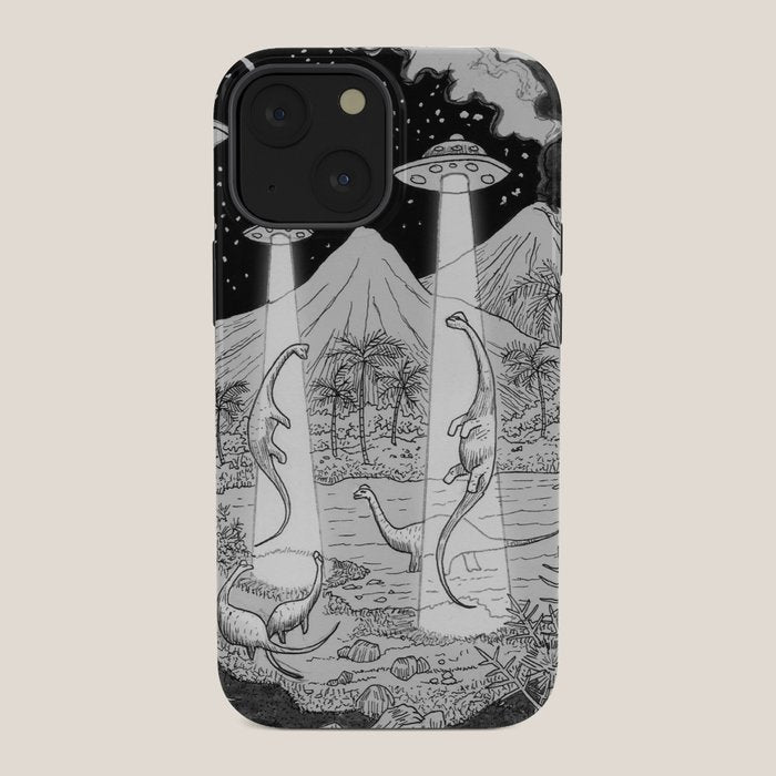 Dino abduction iPhone Case