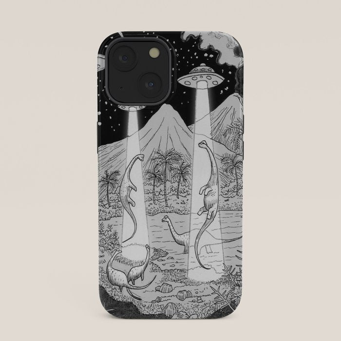 Dino abduction iPhone Case