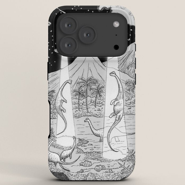 Dino abduction iPhone Case