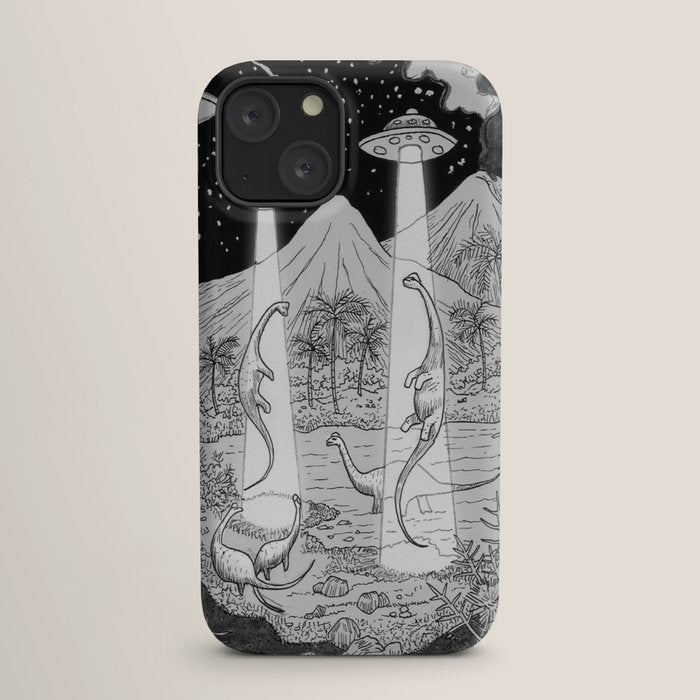Dino abduction iPhone Case