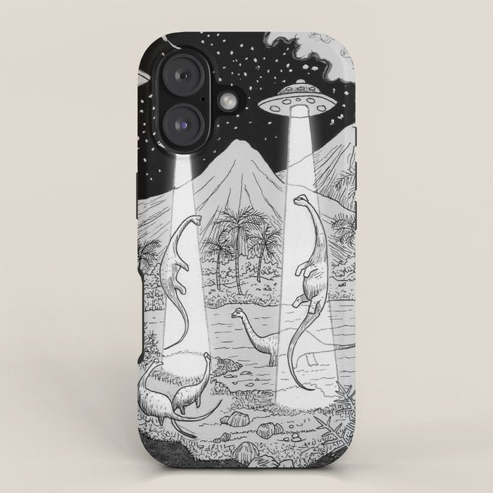 Dino abduction iPhone Case