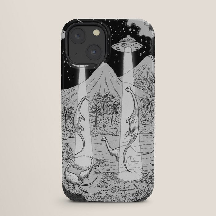 Dino abduction iPhone Case