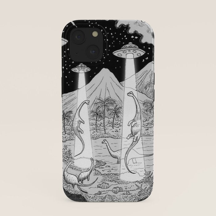 Dino abduction iPhone Case