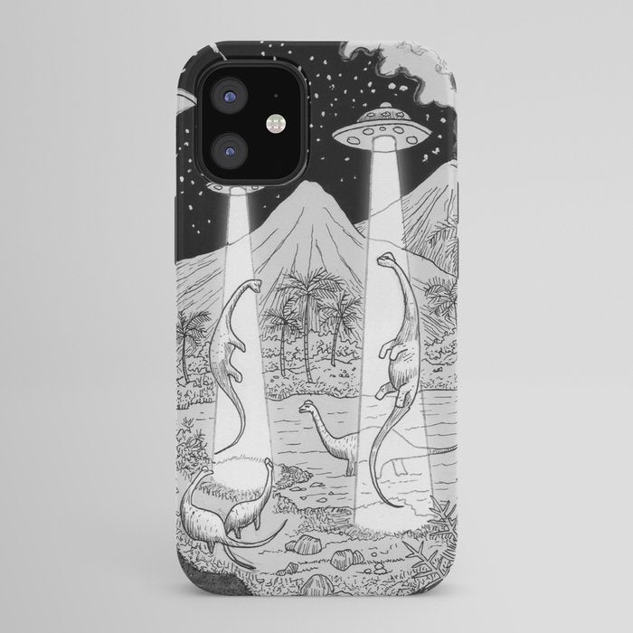 Dino abduction iPhone Case