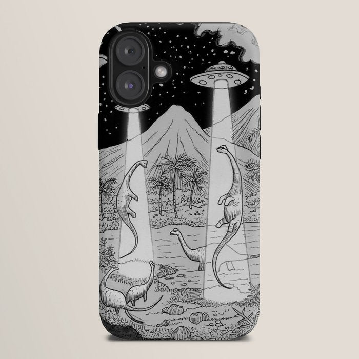 Dino abduction iPhone Case