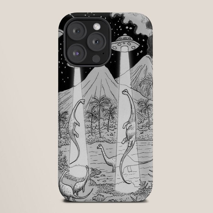 Dino abduction iPhone Case