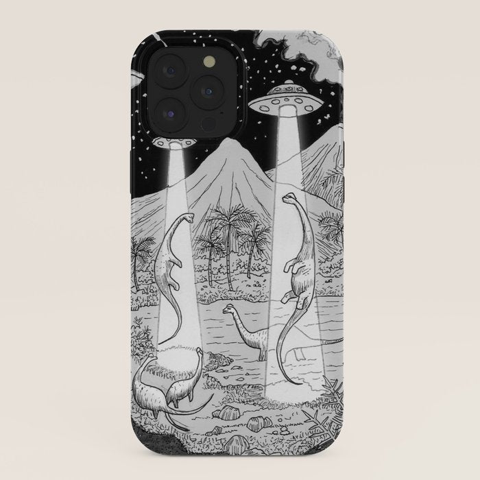 Dino abduction iPhone Case