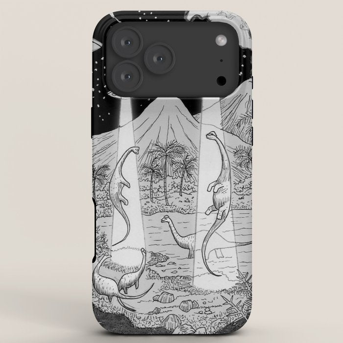 Dino abduction iPhone Case