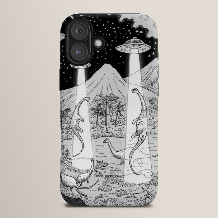 Dino abduction iPhone Case