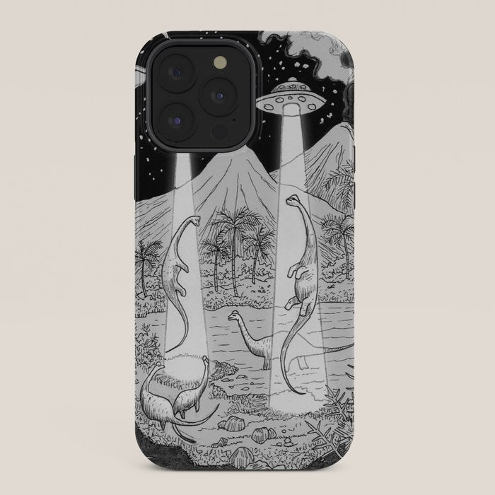 Dino abduction iPhone Case