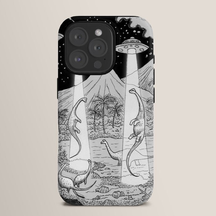 Dino abduction iPhone Case