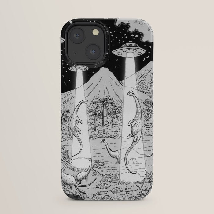 Dino abduction iPhone Case