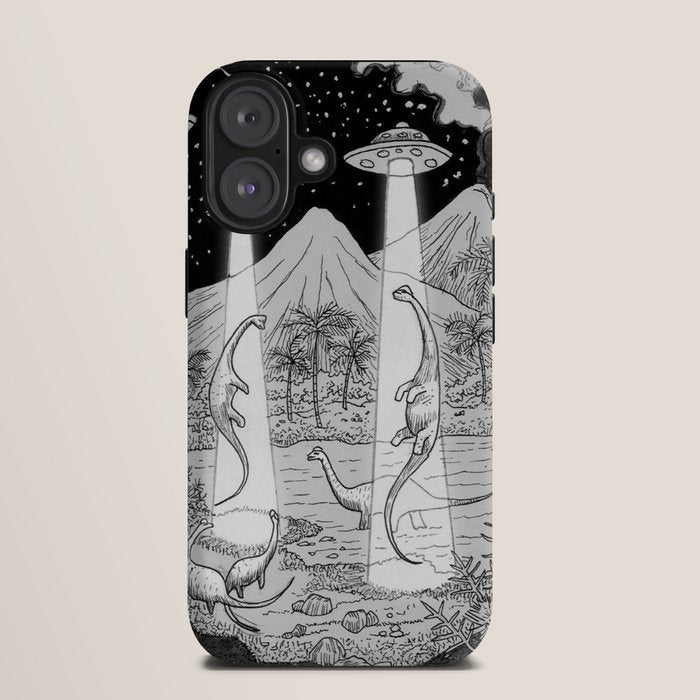Dino abduction iPhone Case
