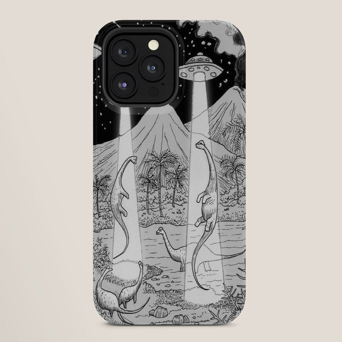 Dino abduction iPhone Case