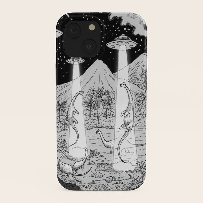 Dino abduction iPhone Case