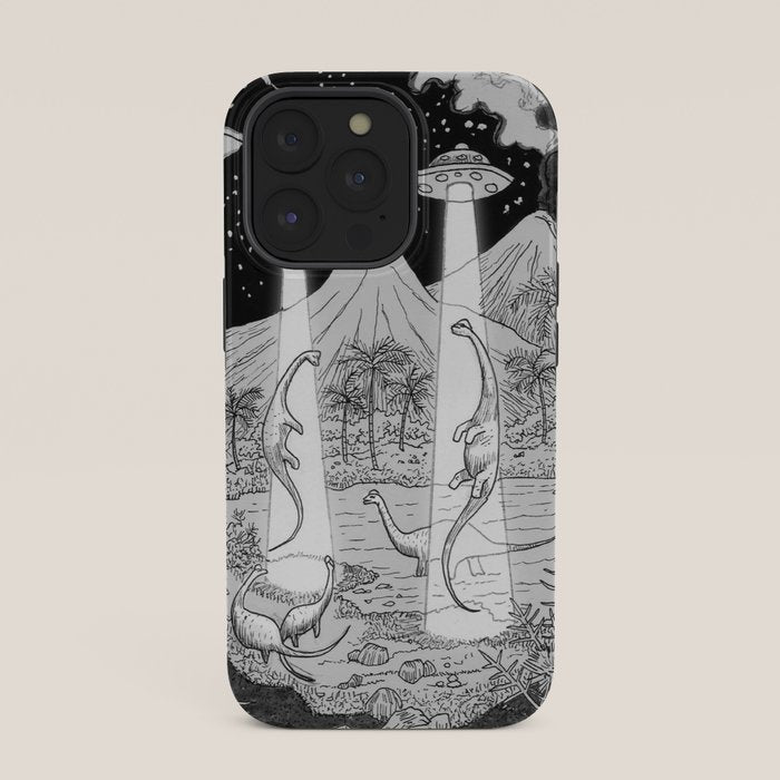 Dino abduction iPhone Case