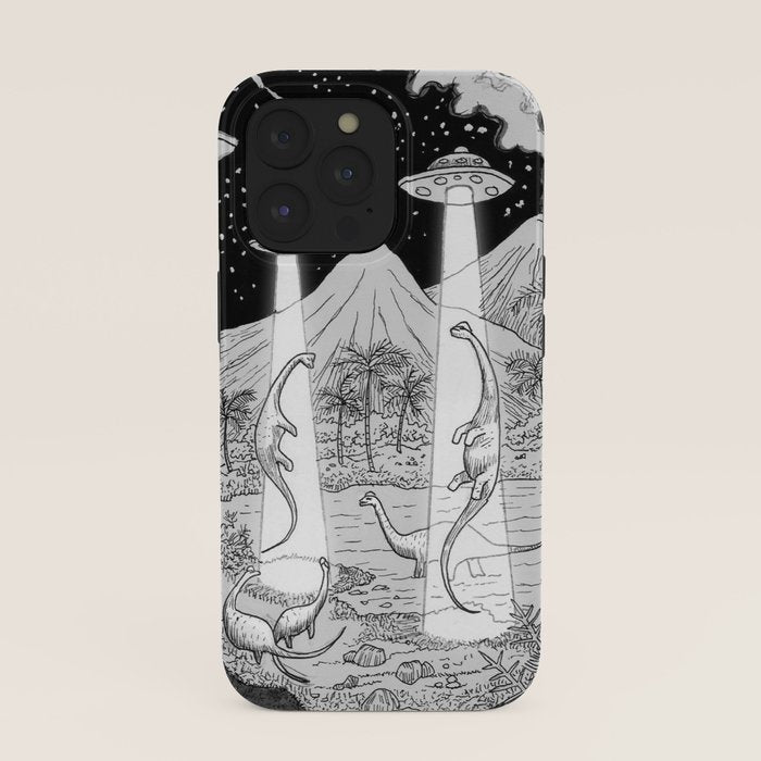 Dino abduction iPhone Case
