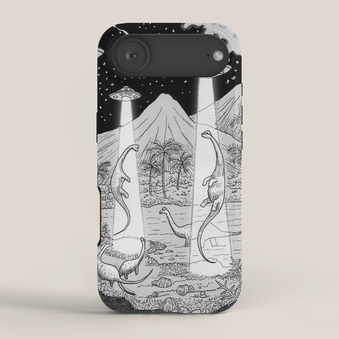 Dino abduction iPhone Case
