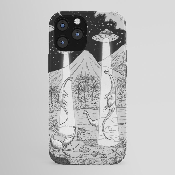 Dino abduction iPhone Case