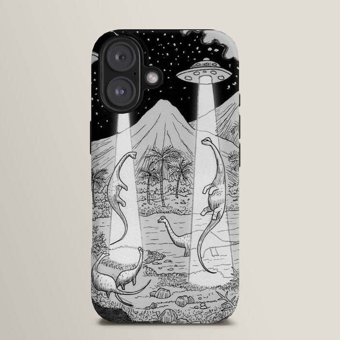 Dino abduction iPhone Case