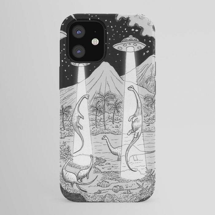 Dino abduction iPhone Case