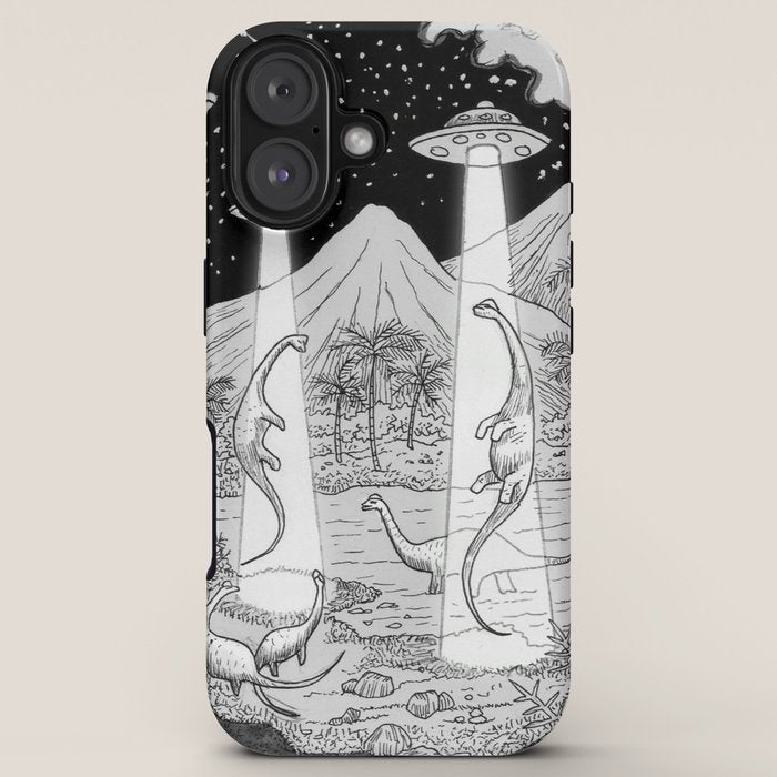 Dino abduction iPhone Case